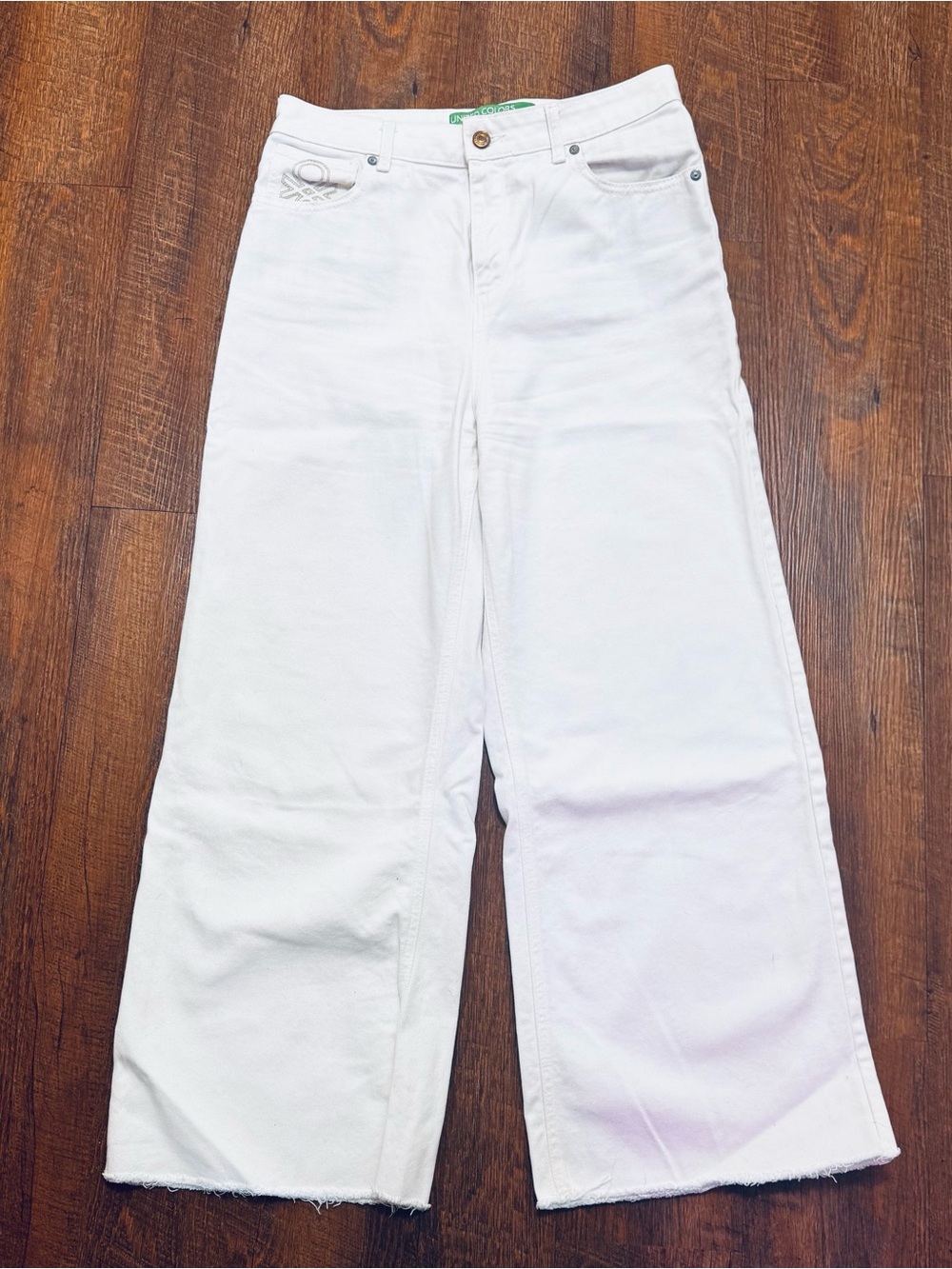 United Colors Of Benetton White Wide-Leg Jeans